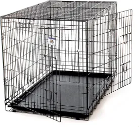 Pet Lodge Wire Dog Crate | Small Pet Carrier | Easy to Clean | Multi-Functional Pet Crate | Double Door Crate | Great for Pets Up to 130lbs | Giant