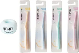 Pet Toothbrush for Dogs, Cats with Soft Bristles, Easy Teeth Cleaning & Dental Care, Set of 5, 4 Toothbrushes & 1 Ceramic Holder for Independent Storage, Assorted Colors (Blue, one Size)