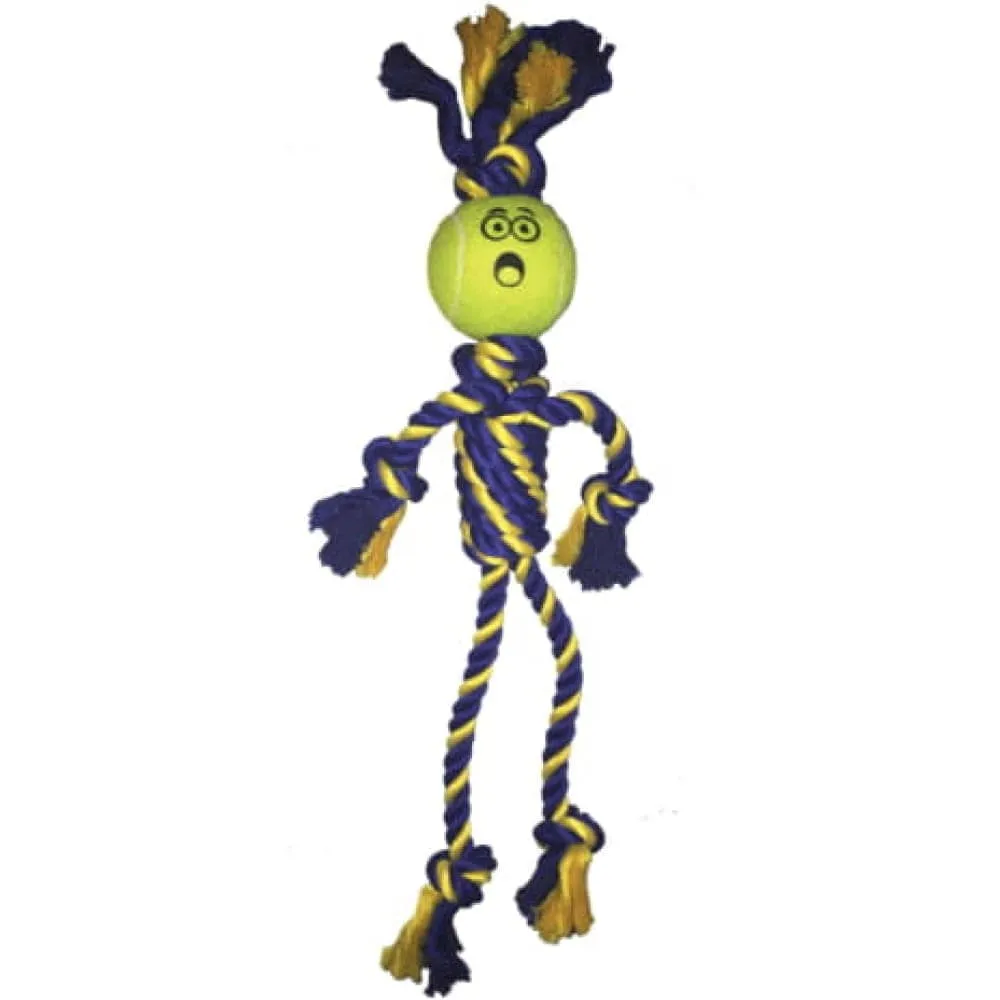 Petsport Braided Rope Rasta Man with Tennis Ball for Dogs