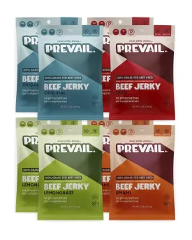 Prevail Jerky Variety Pack - 8 Bags x 2.25 oz