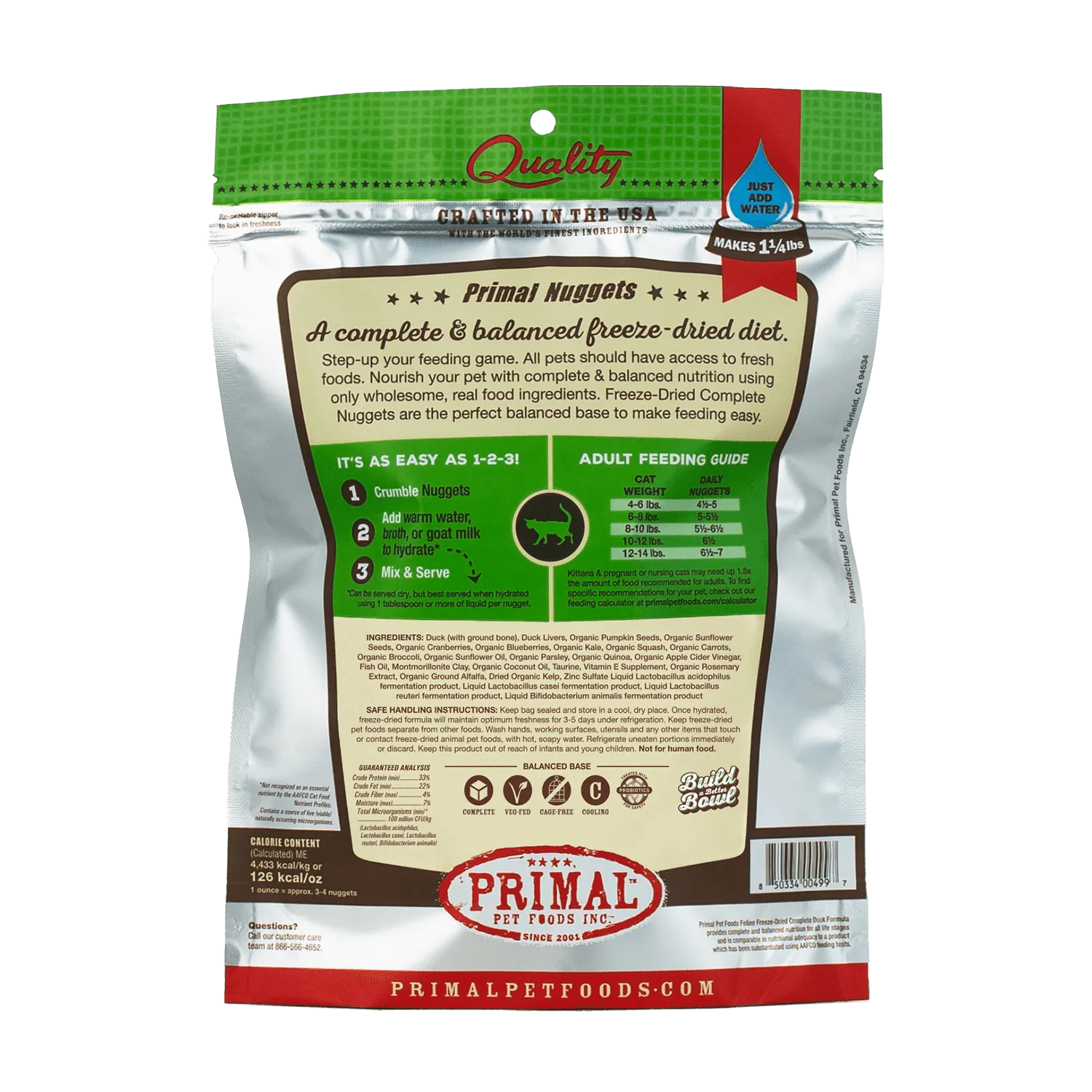 Primal Freeze Dried Duck Formula for Cats