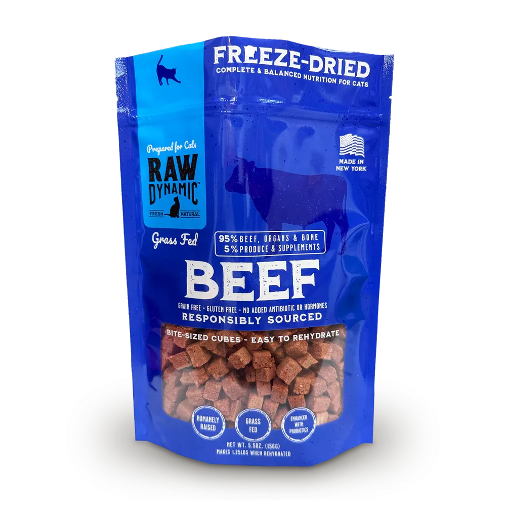 Raw Dynamic Freeze Dried Beef Cat Food