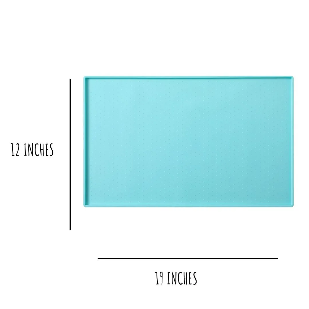 SILICONE MESS FREE BLUE PLACEMAT