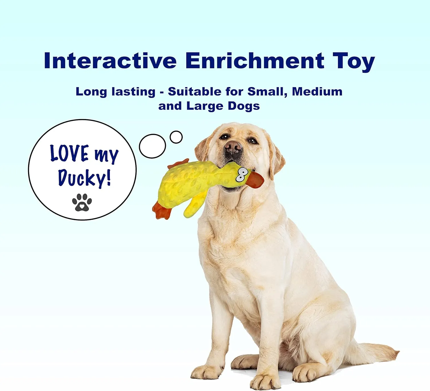 Squeaky Dog Toys for Small, Medium and Large Breeds - Tough, Durable and Soft Crinkle Plush Puppy Toys for Boredom (Octopus Ducky) 2pack