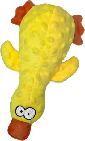 Squeaky Duck Dog Toy for Small, Medium and Large Dogs, Durable Interactive Dog Toys to Keep Them Busy, Soft Crinkle Plush Puppy Chew Toys Teething and Boredom (Mr. Ducky Yellow 1PC)