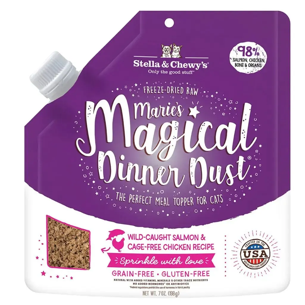 Stella & Chewy's Marie’s Magical Dinner Dust Salmon & Chicken 7-oz, Cat Meal Topper