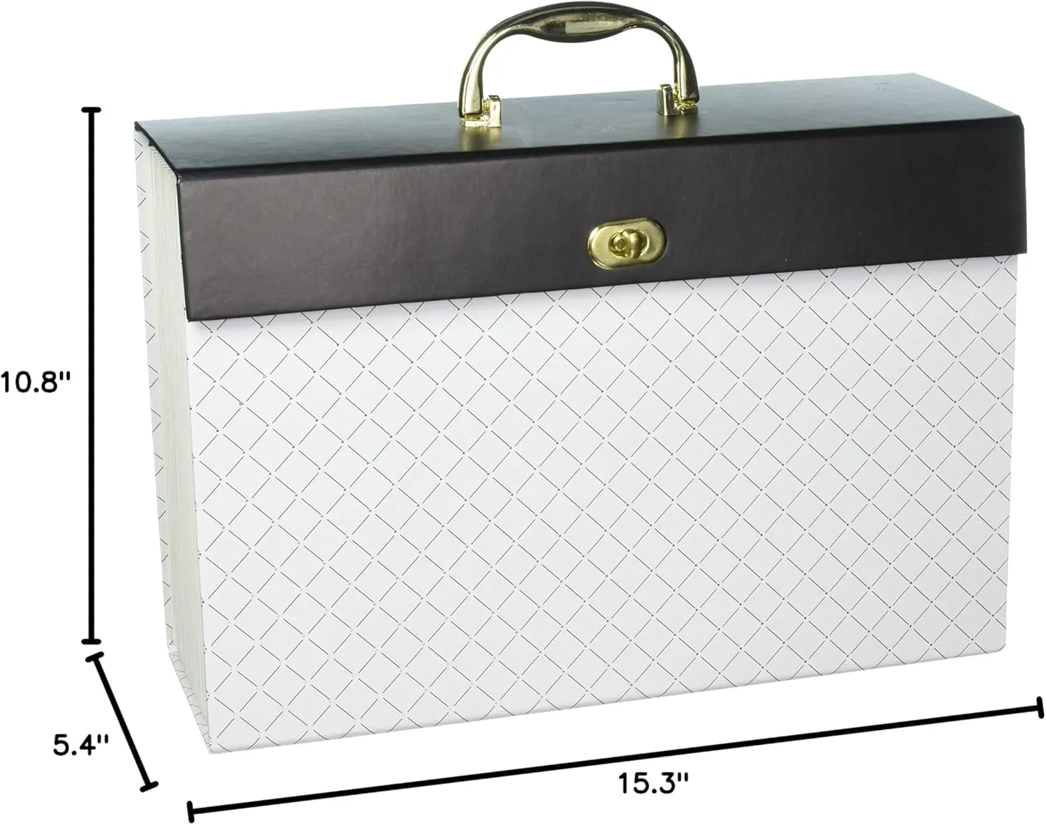 U Brands Modern-Noir Expandable File 19 Pocket, White (201A0206)