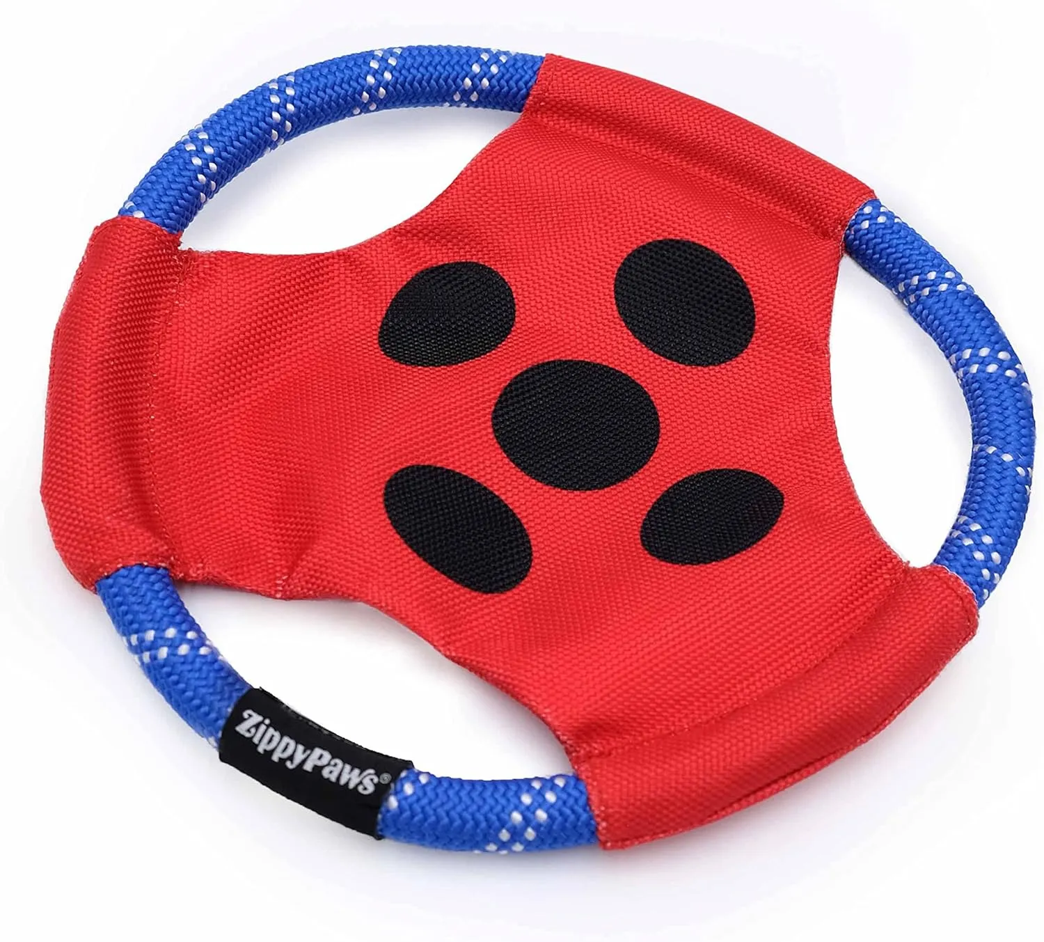 ZippyPaws Rope Gliderz - Durable Outdoor Dog Frisbee Toy, Soft Pet Flying Disc for Beach & Pool, Interactive Rope Frisbee for Fetching, Tough Mountain Climbing Rope - Superhero Show Miraculous Ladybug